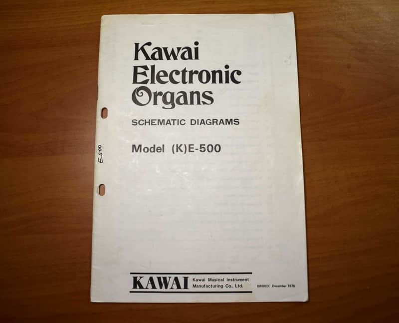Kawai E-500 Service manual Circuit diagrams Technical repair guide Bild 1