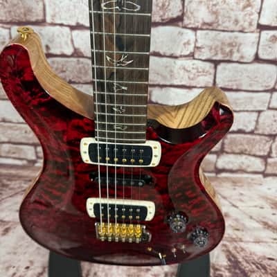 PRS Modern Eagle V Wood Library 10Top Red Tiger Quilted Stained Flamed Maple Neck Ziricote FB Ltd. 2pcs worldwide image 7