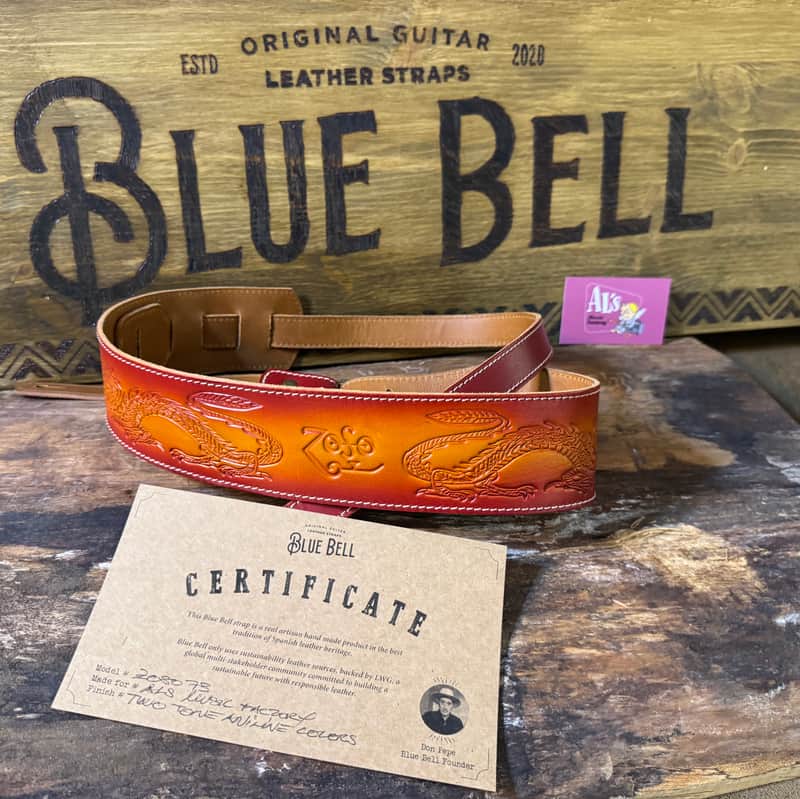 Blue Bell Straps ARTISAN ZOZO 73 Two Tone Aniline Colors Custom Shop UNIQUE for Al’s Music Factory image 1
