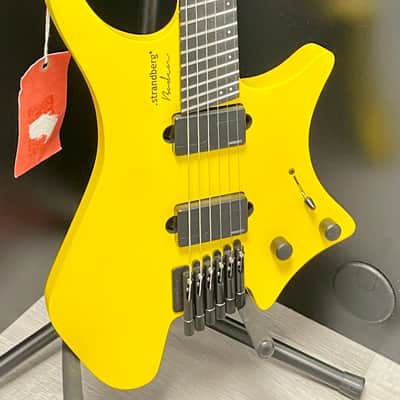 Used 2017 Strandberg Boden Neck-Thru 6 Ebony Yellow w/bag TSS1832 image 3