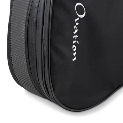 Ovation Mid/Deep Bowl & 12-String Guitar Gig Bag w/ Back Strap - Black image 12