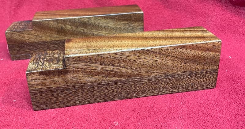 Fender Rhodes MK1 Keyboard End Blocks - Exotic African Sapele Wood image 1