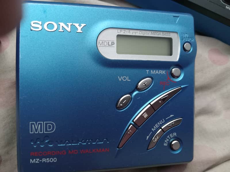 Sony MD Mini Disc MD MZ R500 2001 - Blue image 1