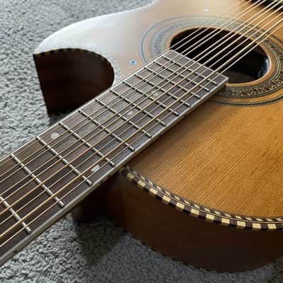 10 String Acoustic Electric Guitar, Solid Red Top Pine Body, Rosewood Fingerboard Neck image 6