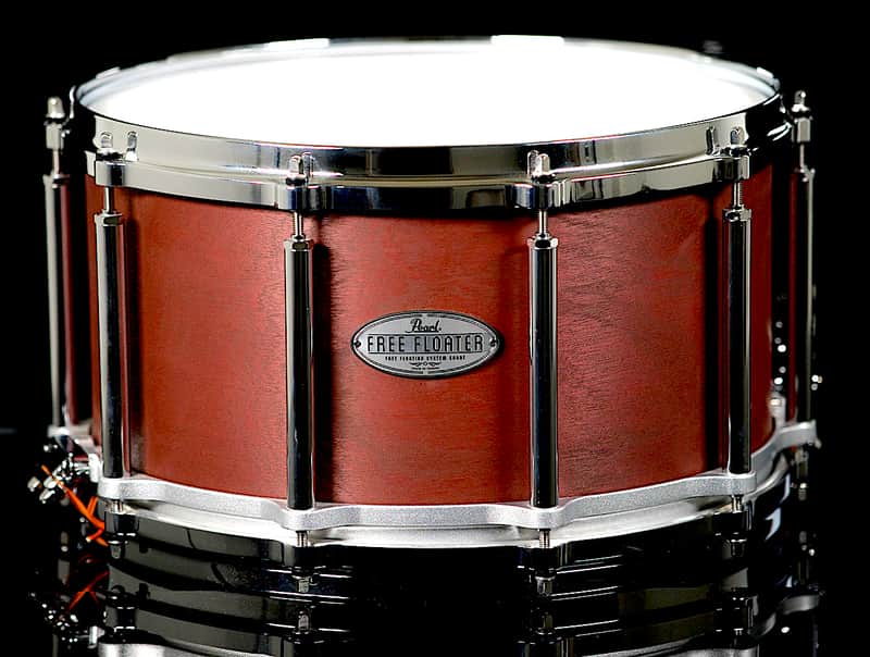 Pearl Free Floater 14"x8" African Mahogany Snare Drum image 1