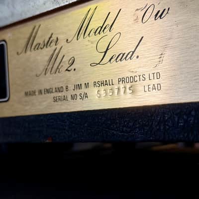 Marshall JCM 800 Lead Series Model 2204 50-Watt Master Volume Mk2 Head 1984 - Serviced image 5