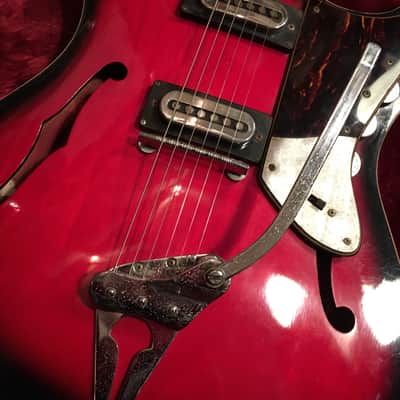 Intermark Sentinel 1960s Dark Red Sunburst MIJ Vintage image 4