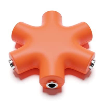 ExcelValley [Orange] Mono Patch Cable Splitter Hub 6 Port 5 Way TS 3.5mm 1/8" Modular Synth Eurorack image 3
