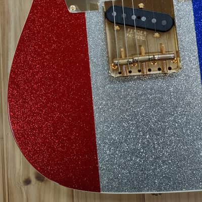 Fender Buck Owens Telecaster®, Maple Fingerboard, Red, Silver and Blue Sparkle image 4