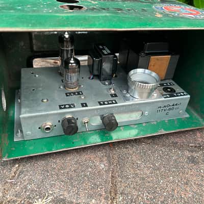 Bell & Howell Moviola URS SE el84 tube amp Filmosound 385 knobs & Lens in Ammo Can image 2