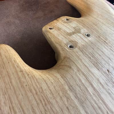 Handmade P bass body with slant J pickup routes image 11
