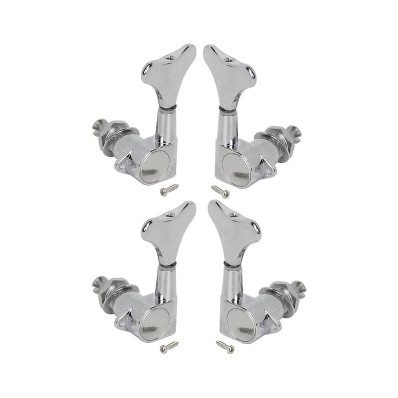 Chrome 2R2L Bass Guitar Sealed Tuning Pegs Tuners Machine Heads Tuning Key Buttons for PB Bass JB Bass image 1
