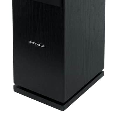 (2) Rockville RockTower 68B Black Home Audio Tower Speakers Passive 8 Ohm image 2