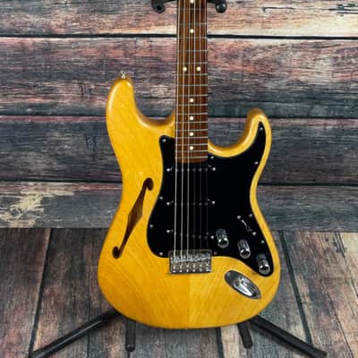 Used Warmoth Custom Built Semi-hollow Partscaster with Case image 2