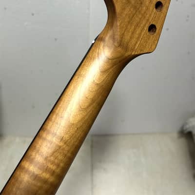 24inch short scale 22 fret Roasted flame Maple guitar neck part ROSEWOOD image 3