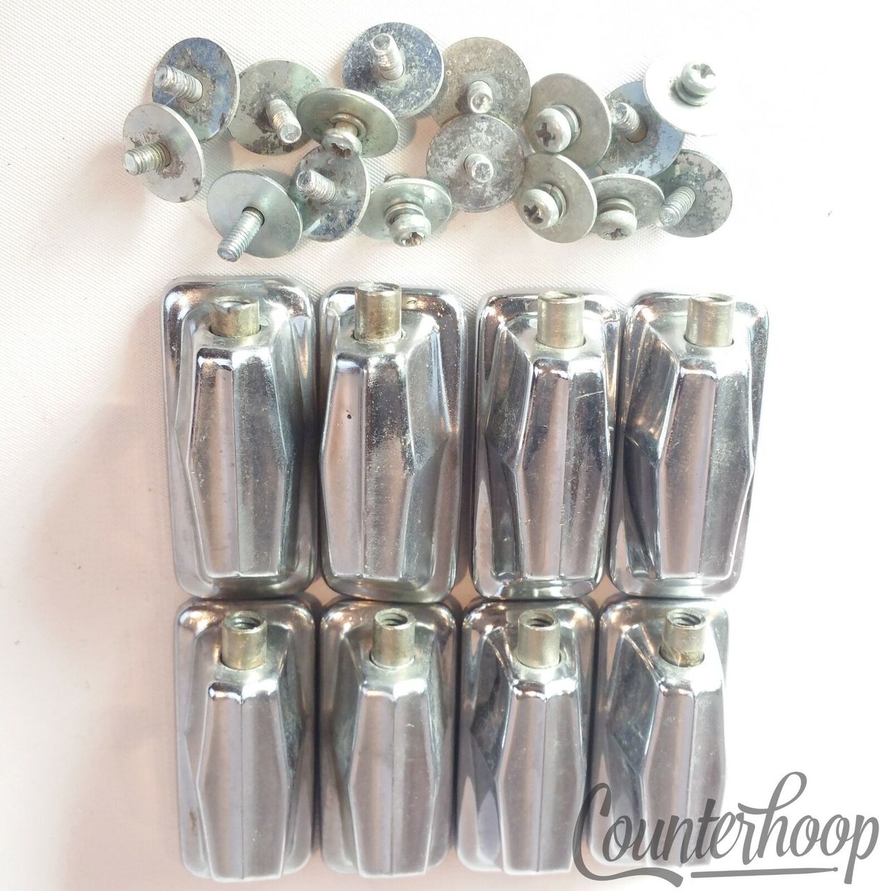 Pearl 8x Tom/Floor/Snare Drum Lugs Chrome Japan 1 9/16" 2 1/4 Vintage 70s-80s* — main photograph