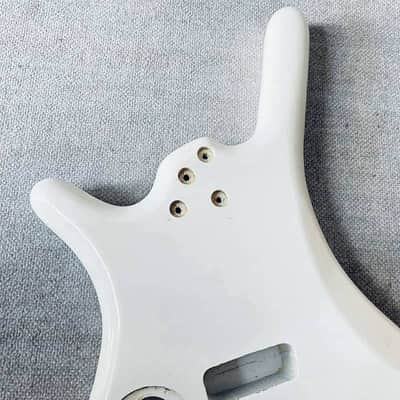 White 4 String Electric Bass Body image 4