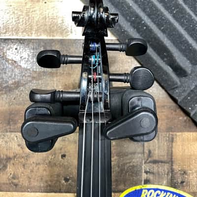 Mirio Black Metalflake Silent Electric Violin w/case, bow, cable, headphones and rosin image 2