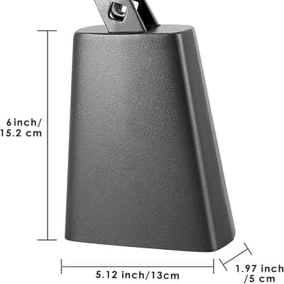 Cowbell, Steel Cowbell 7- inch Hand Percussion Cowbells Based on Quenching Process for Drum Set，Drum Key image 2