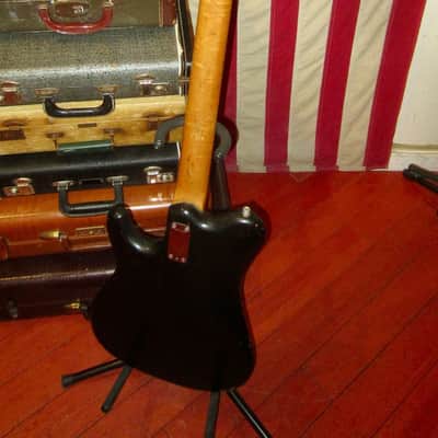 ~1965 Magnatone Hurricane Bass Faux Black Sparkle w/ Road Case image 4