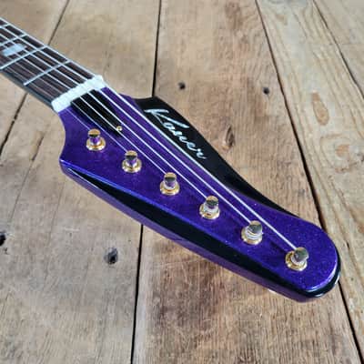 Kauer Banshee Custom Firebird Baritone - Tangelo Orange and Deep Purple Flake image 7