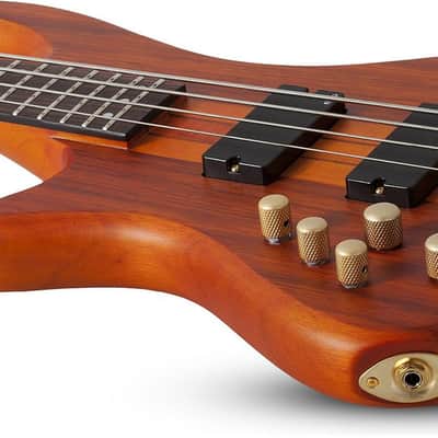 Schecter Stiletto Studio-4 Left Hand Bass Guitar - Honey Satin (2760) image 7