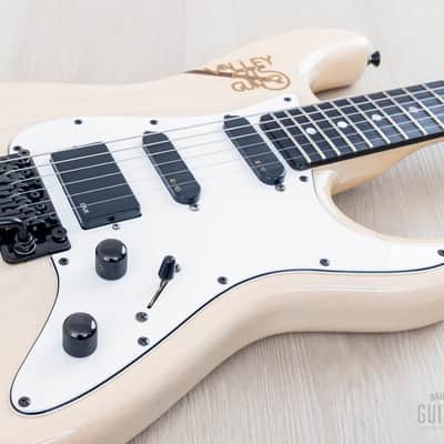 1989 Valley Arts M Series Standard 2 Vintage SSH Superstrat Blonde w/ Interlock Neck, EMG & Floyd Rose image 6