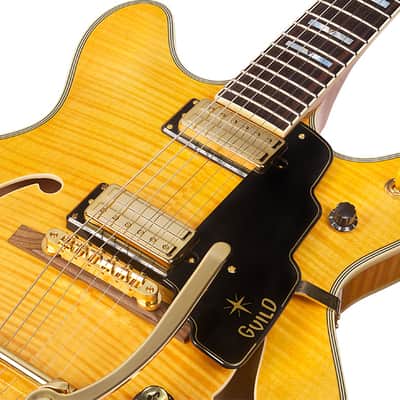 Guild Starfire VI - Semi Hollow Body Electric Guitar - Flamed Maple - Blonde - with Case image 7