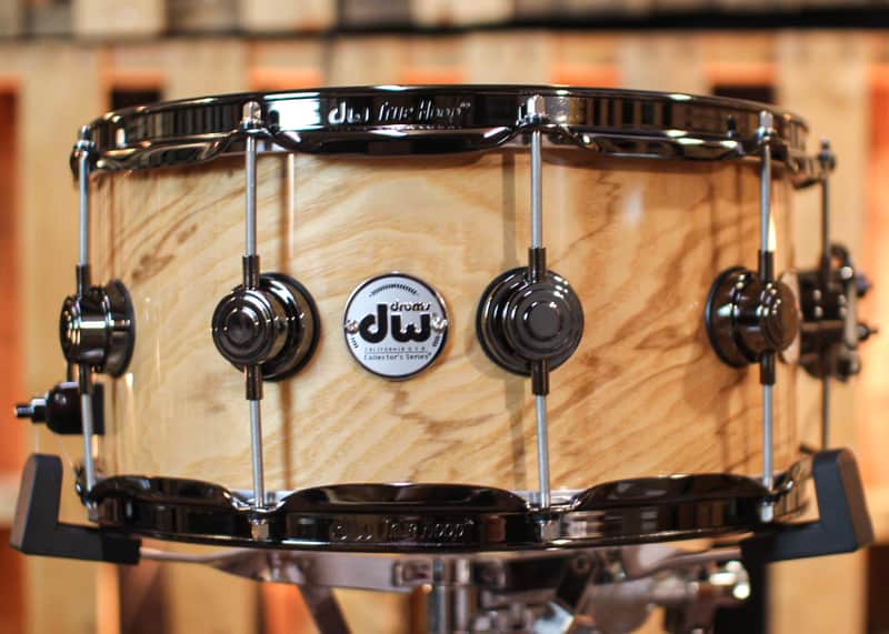 DW 6.5x14 Collector's Maple HVLT Olive Ash Burl Snare Drum - SO#1315769 image 1