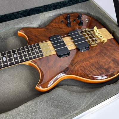 1998 Alembic Stanley Clarke Signature Standard Bass Natural Flame Walnut Short Scale image 21