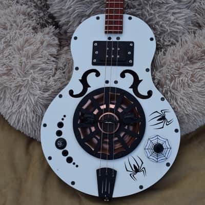 Cigar Box Guitar style Resonator "Box Body" "The Black Spider" image 2