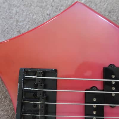 Vintage 1980s BC Rich B.C. Rich Warlock Bass NJ Series Candy Apple Metallic Purple Pink Fade Clean Solid Sound Of Thunder Metal Rock 2 PUs image 6
