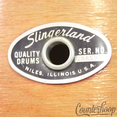 *Slingerland 12x8" Tom Drum 70s Natural Maple Niles Sound King 3-Ply Set-O-Matic image 2