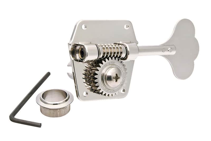 GOTOH GBR640 Res-O-Lite Reverse Wind Bass Tuners 4 In-Line Tuning Keys - NICKEL image 1