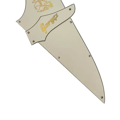 Parchment 3 Ply Pickguard & Truss Rod Cover Set for Epiphone Firebird w/ Gold Firebird & Logo Decals image 1