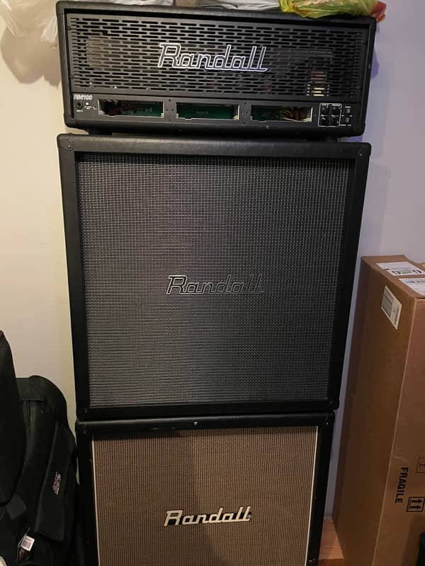 Randall Model R412 Stereo Unloaded (No Speakers) 2007 Black With Silver Grille image 1