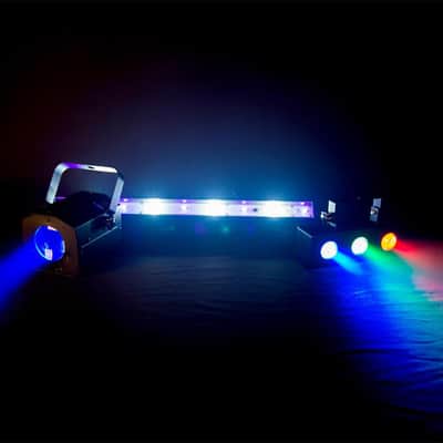 Chauvet Dj JAM Pack Silver With Moonflower, Three-Color Wash Effect Light, And A UV Strobe Combo Light image 12