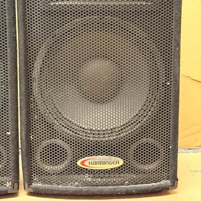Harbinger HA120 120W 4-Channel Powered Mixer w/ Dual PA Speakers – Complete PA System - Used image 6