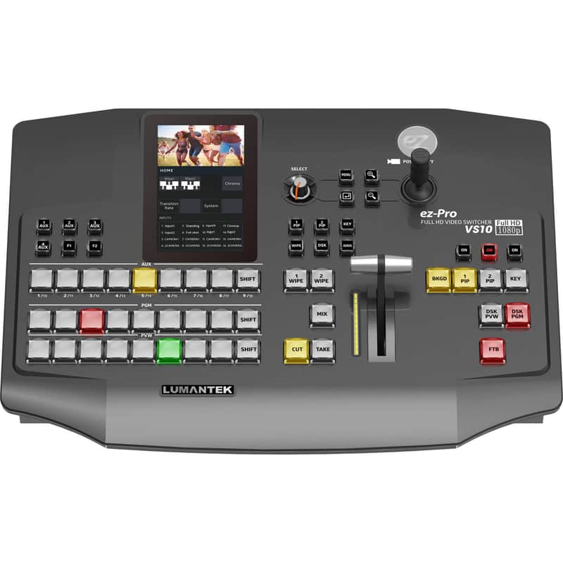 Lumantek ez-Pro VS10 3G-SDI/HDMI Video Switcher with 5" LED Touchscreen image 1
