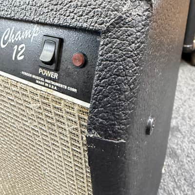Fender Champ 12 12-Watt 1x12" Guitar Combo 1987 - 1992 - Black image 3