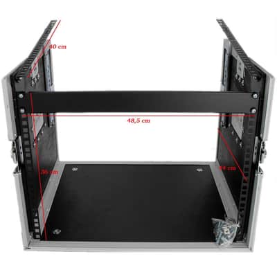 EXTREME YC8U9M FLIGHT CASE LEGNO 10MM COMBO UNITA RACK 8U MIXER 9U SCATTI 3 COPERCHI 6 CHIUSURE 2 MA image 3