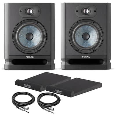 Focal Alpha 65 EVO Active Studio Monitors (Pair) With Isolation Pads and Cables image 1