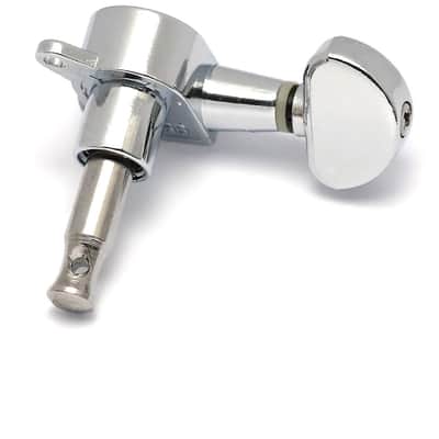 Sealed String Tuning Pegs Tuning Keys Grover Machine Heads Tuners for Electric Guitar or Acoustic Guitar 6 In Line for Right Handed Half Round Chrome., TP 06-CR-6R image 5