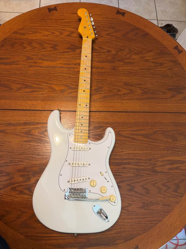***Must See*** Olympic White Hendrix Voodoo Tribute Strat Partscaster – (Right Handed) Lefty Neck & Tremolo, Nitro Finish image 1