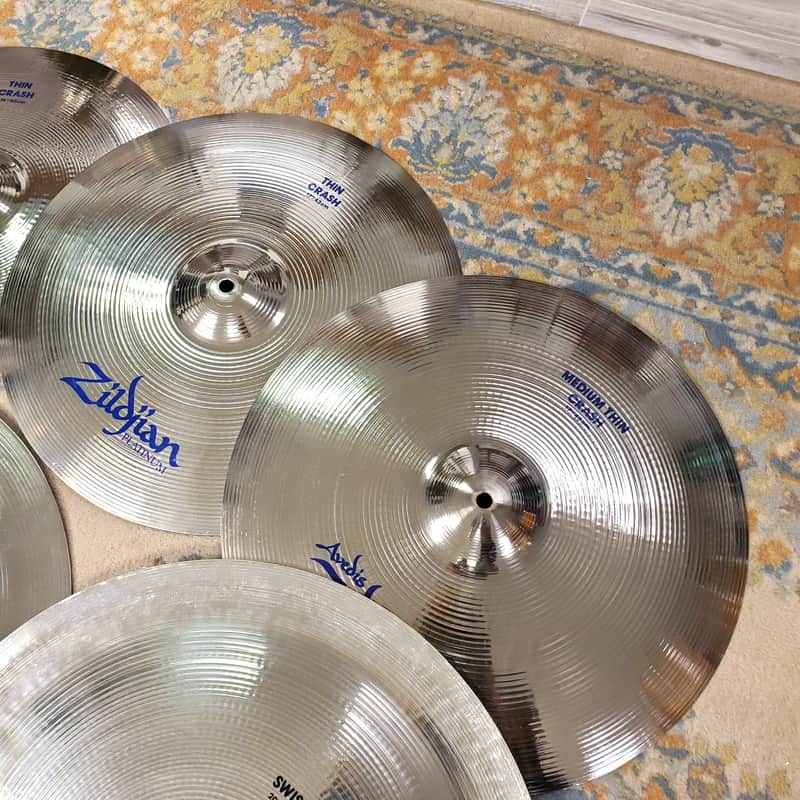 Zildjian Platinum Cymbal Pack (1) Ride, (4) Crash, (1) Pang, (1