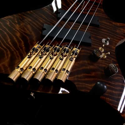 Bezard Guitars Famine 5 String Fretless, Custom Shop, Single Cut Boutique Bass image 9