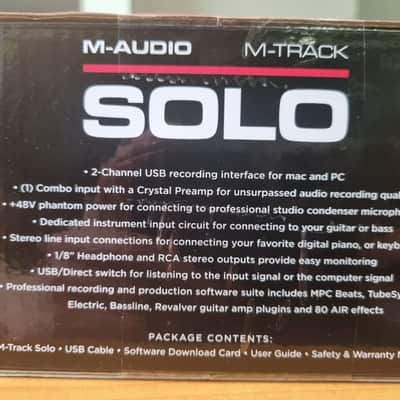 M-Audio M-Track Solo USB Audio Interface 2020 - Present - Black image 6