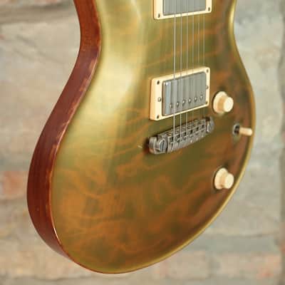 NIK HUBER Redwood Dolphin Exceptional Curly 1-piece Top - Summer NAMM 2013 - Translucent Gold Top Semi-Gloss image 2