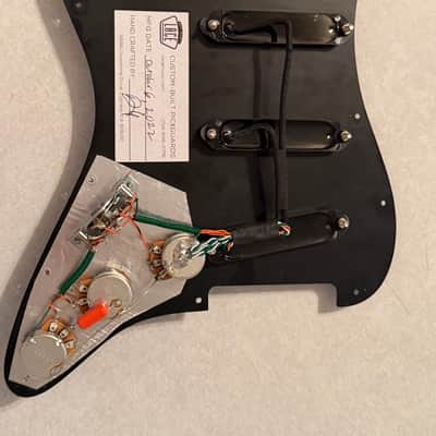 Lace Sensor Gold Loaded Strat Pickguard 2022 -Black image 4