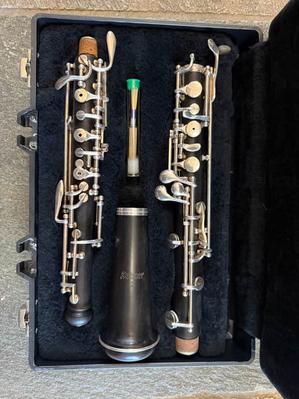Selmer wood Oboe with case. image 1